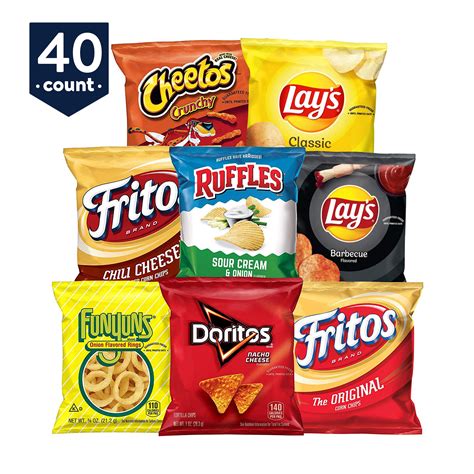 Frito-Lay Cheesy Mix Snacks Variety Pack, 40 Count ...