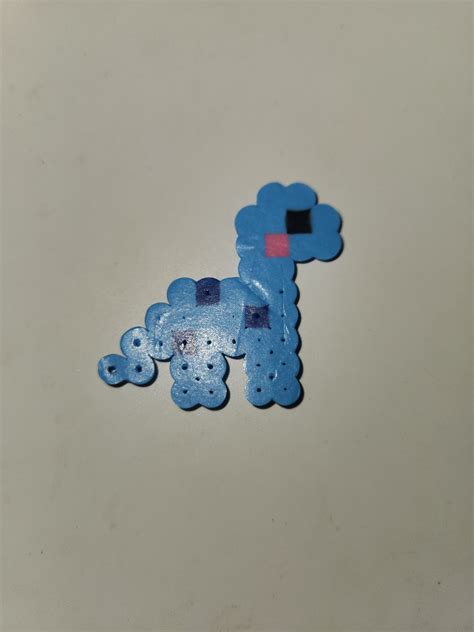 Dinosaur Perler Bead Keychain - Etsy