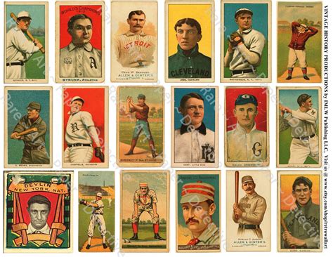 Baseball Cards Antique Reproductions Baseball Players - Etsy