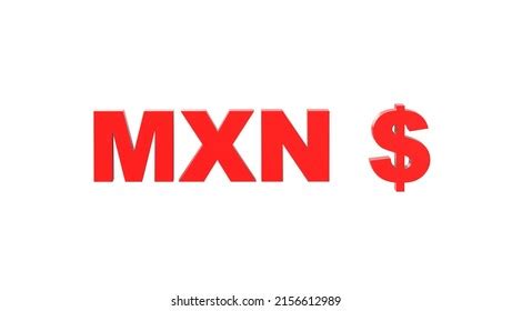 Mexican Peso Currency Symbol Mexico Red Stock Illustration 2156612989 ...