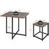 Yaheetech 5-piece Dining Room Set With 1 Square Table, 4 Backless ...