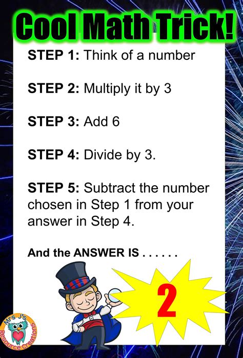 Cool Math Trick where your answer is always 2! For a fun math activity have each student try the ...