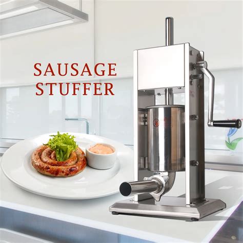 GZZT 3L/5L/7L Big Manual Sausage Stuffer Sausage Maker Machine Vertical Stainless Steel Sausage ...