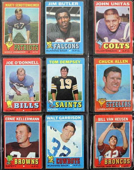 Lot Detail - 1971 Topps Football Trading Cards Complete Set (263/263)