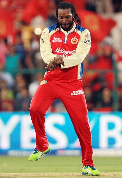 PHOTOS: Gayle celebrates 'Gangnam style' at IPL! - Rediff Cricket