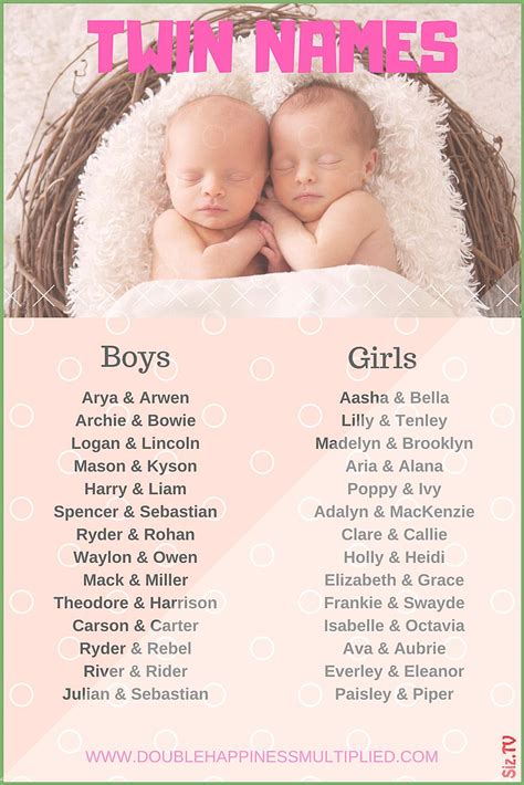 Stuck trying to choose the perfect matching names for your twins Here s a list o... | Twin names ...