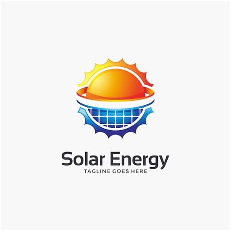 Premium Vector | Abstract modern solar energy logo design template