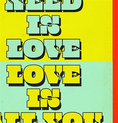 All You Need Is Love Lyrics Quote Print The Beatles John | Etsy