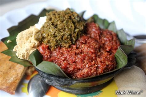 Ethiopian kitfo, raw beef that will melt in your mouth