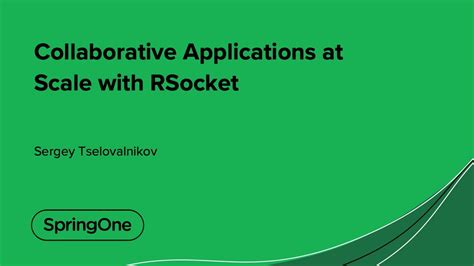 Collaborative Applications at Scale with RSocket - YouTube