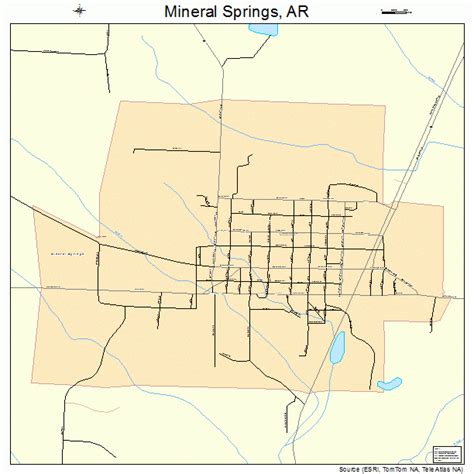 Mineral Springs Arkansas Street Map 0546040