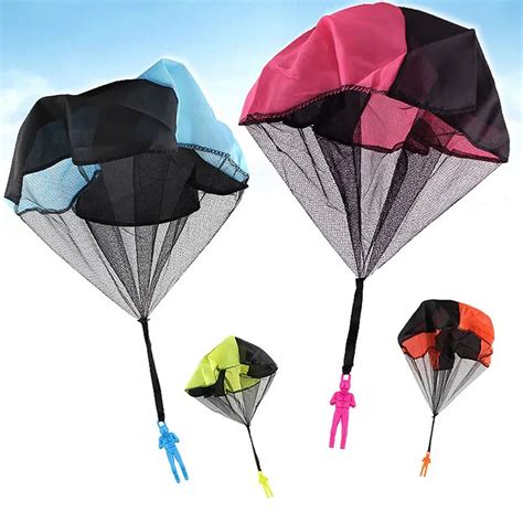 Kids Hand Throwing Parachute Toy Child Outdoor Fun & Sports Flying Play ...