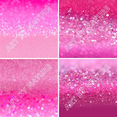 Pink Glitter Digital Paper Printable Scrapbook Paper Iridescent Texture ...