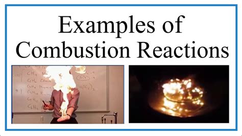 Combustion Reaction Examples