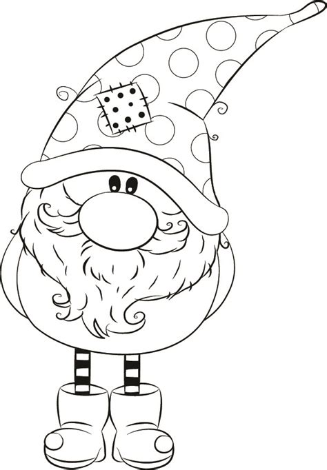 1255-02 Thomas winter Gnome | Christmas coloring pages, Christmas ...