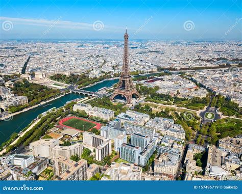 Eiffel Tower Aerial View, Paris Stock Image - Image of beautiful ...