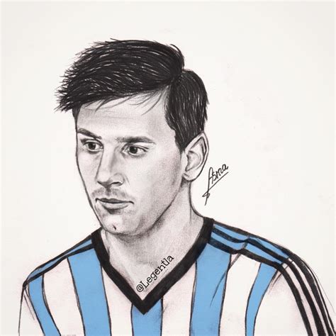 Lionel Messi Pencil Drawing