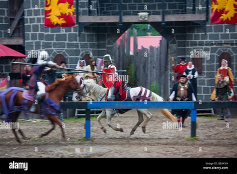 Jousting at Renaissance Fair in Tuxedo, New York Stock Photo - Alamy