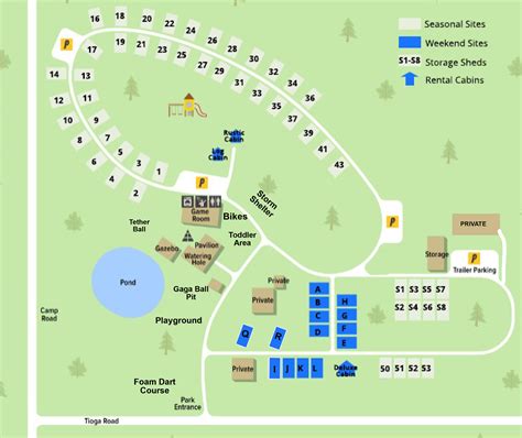 Campground Map - Little Creek Family Campground