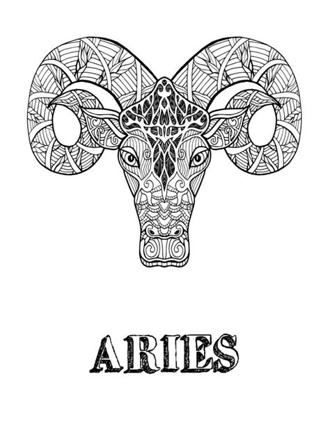Buy Aries: Coloring Book With Three Different Styles of All Twelve Zodiac Including Symbols ...