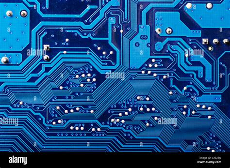 Blue digital circuit board background (pc motherboard Stock Photo - Alamy