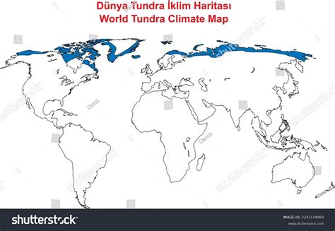 World Tundra Climate Map, illustrator - Royalty Free Stock Vector 2243144969 - Avopix.com