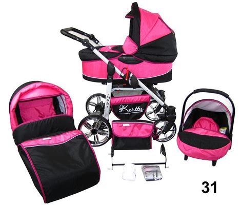 HUBI Baby Pram Pushchair Travel System with Car Seat 3in1 or 2in1 - PINK | Baby prams, Pink ...