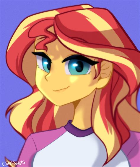 #2448716 - safe, artist:cottonsweets, sunset shimmer, equestria girls, legend of everfree, bust ...