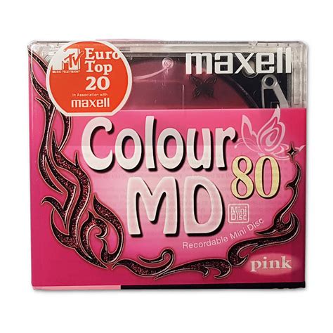 Maxell MiniDisc pink 80 minutes - Retro Style Media