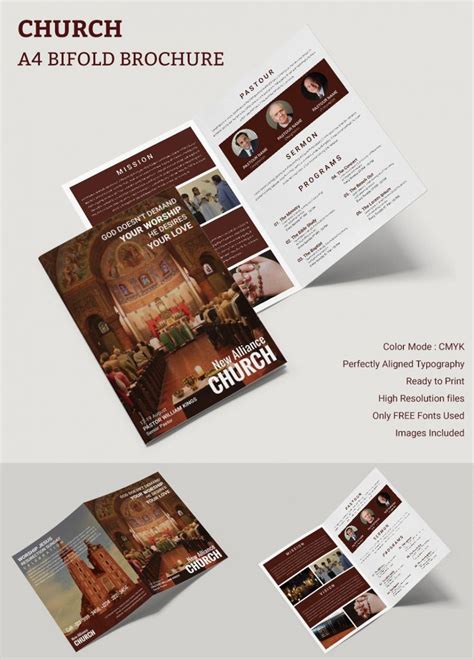 editable 16 popular church brochure templates aipsd docs pages ministry ...