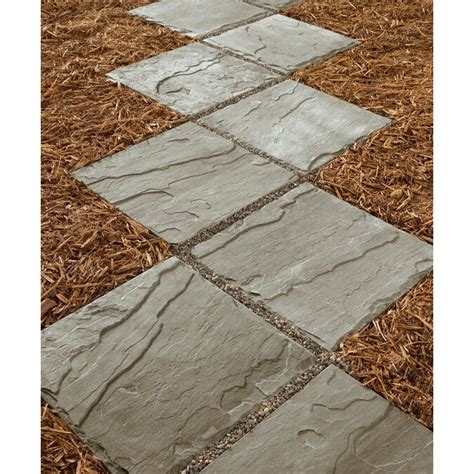 Anchor Block Charcoal/Tan Slate Patio Stone (Common: 16-in x 16-in; Actual: 16-in x 16-in) in ...