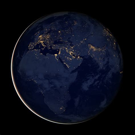 Planet Earth From Space At Night