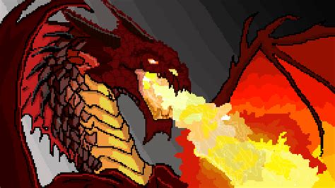 Pixilart - fire dragon gif. by birdwoman