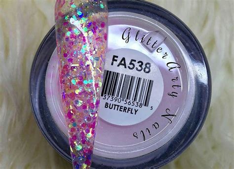 GlitterArtyNails - Glam & Glitz fantasy acrylic 'Butterfly' | Diy nails, Powder nails, Beauty nails