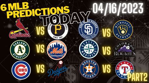 6 Mlb Predictions Today 4/16/23 Mlb Picks And Predictions Today mlb betting picks today - YouTube