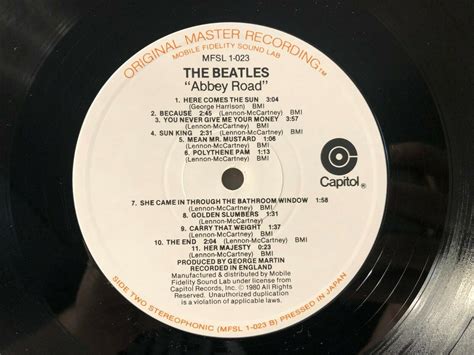 The Beatles Abbey Road LP Vinyl Album Capitol Records MFSL 1-023 EX/VG mofi - Records