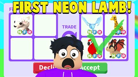 I traded away the FIRST NEON LAMB (Adopt Me) - YouTube