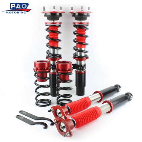 PAO MOTORING Coilover Shock Absorber For BMW E46 Suspension 3 Series 318i 320i 325i 328i Non ...