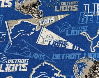 Fabric Traditions Detroit Lions Fabric by the Yard/piece - Etsy