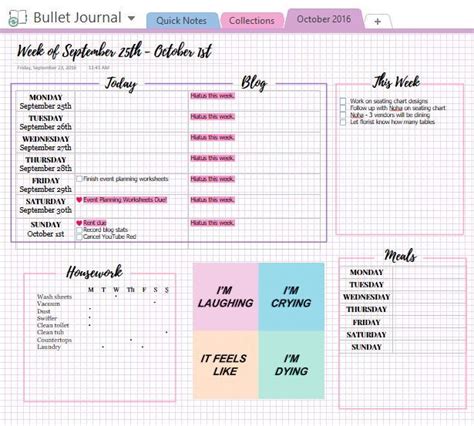 Onenote Daily Planner Template Fresh the 25 Best Enote Template Ideas On Pinterest | Bullet ...