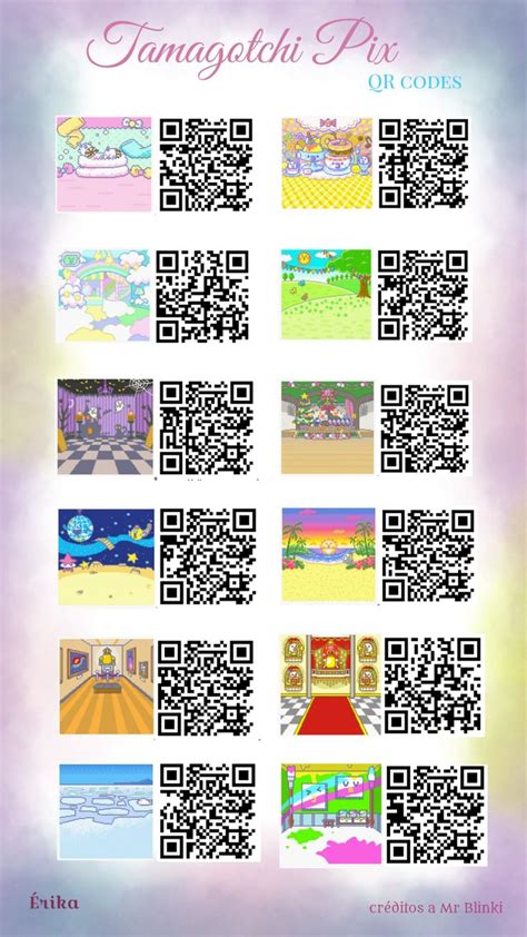 Tamagotchi pix qr codes ! Tabla hecha por mí basadas en la website de Mr Blinki 🍄 | Paper dolls ...