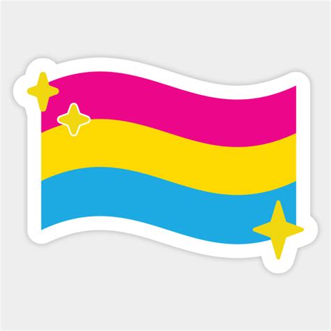 Pansexual Pride Flag Sparkle Emoji - Pansexual - Sticker | TeePublic