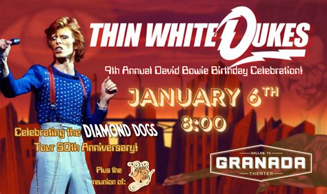 David Bowie Tribute - Thin White Dukes Tickets, Saturday, January 6 ...