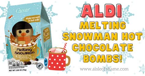 Melting Snowman Hot Chocolate Bombs are coming to Aldi...And they're Almost too Cute to Drink!