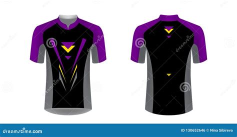 Cycling jersey mockup stock vector. Illustration of casual - 130652646