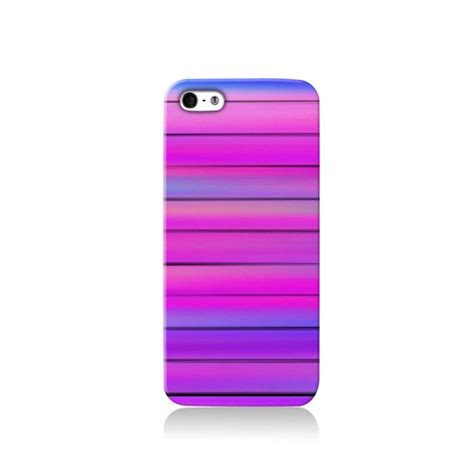 an iphone case with pink and purple stripes on it, in front of a white ...