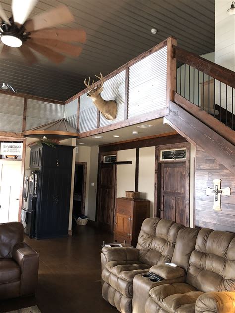 Barn house. Looking up to the loft barn house, all-in-one metal building, shouse Metal Building ...