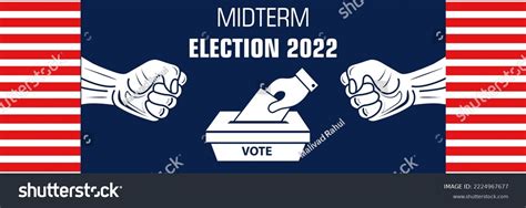 Us Midterm Election 2022 Banner Background Stock Vector (Royalty Free ...