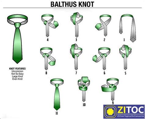 Balthus Knot - How To Tie A Tie Step By Step Tutorial - ZITOC