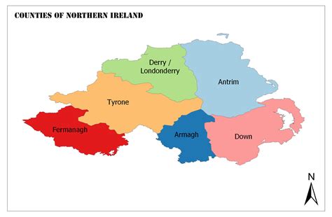 Counties of Northern Ireland | Mappr